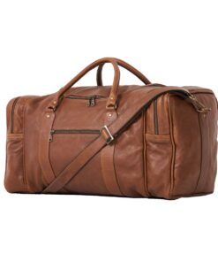 King Kong Leather Old School Weekend Duffel Bag - Pecan