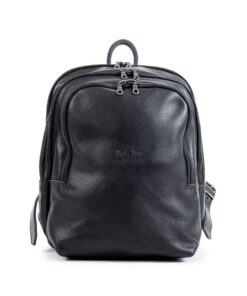 King Kong Leather Premium 14" Laptop Full Grain Buffalo Leather Backpack - Black
