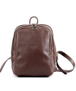 King Kong Leather Premium 14" Laptop Full Grain Buffalo Leather Backpack - Brown