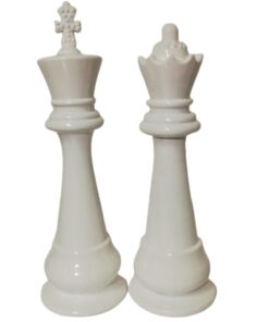 King & Queen Chess Pieces 2 Piece Set - Ceramic