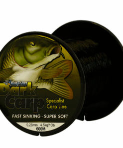 Kingfisher DARK CARP Nylon Fishing Line .26MM, 4.5KG/10LB, Colour Black, 600M Spool