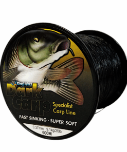Kingfisher DARK CARP Nylon Fishing Line .37MM, 9.1KG/20LB, Colour Black, 600M Spool