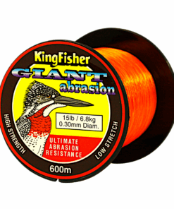 Kingfisher Giant Abrasion Nylon Fishing Line .30MM, 6.8KG/15LB Colour Orange, 600M Spool
