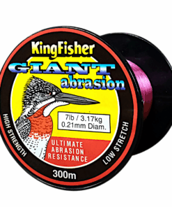 Kingfisher Giant Abrasion Nylon Fishing Line 3.17KG/7Lb .21MM Colour Pink 300m Spool