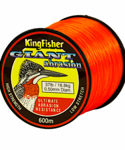 Kingfisher Giant Abrasion Nylon Fishing Line .50MM, 16.8KG/37LB Colour Orange, 600M Spool