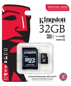 Kingston 32GB microSDHC UHS-I Class 10 Industrial Temp Card + SD Adapter