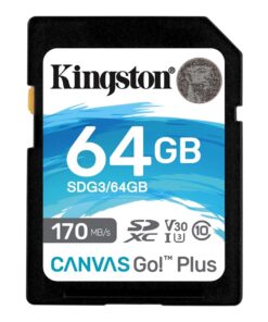 Kingston 64GB SDXC Canvas Go Plus 170R C10 UHS-I U3 V30