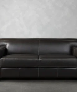 Kinshasa 3 Seater Leather Couch, Espresso
