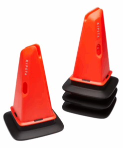 Kipsta 30cm Weighted Training Cones 4-Pack Modular - Orange