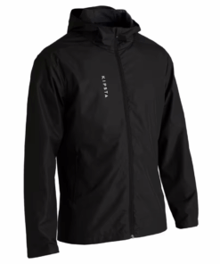 Kipsta Adult T100 Waterproof Football Jacket Black - XS
