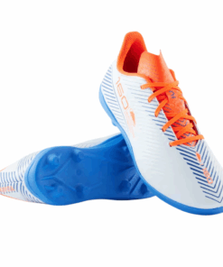 Kipsta Kids' Lace-Up Football Boots 160 AG/FG - Light Grey - UK 5