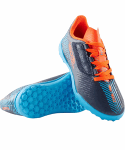 Kipsta Kids' Rip-Tab Football Boots 160 Easy Turf - Navy Blue - UK Junior 11.5