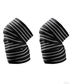 Knee Wraps Blueblack Knee Support Bandage for Legs Stabilising Ligament - 2 Pack - Grey