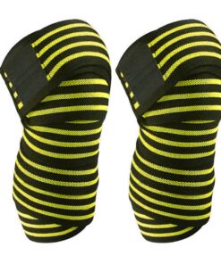 Knee Wraps Blueblack Knee Support Bandage for Legs Stabilising Ligament - 2 Pack - Yellow