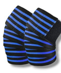 Knee Wraps For Weightlifting - Knee Support - Blue