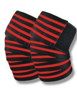 Knee Wraps For Weightlifting - Knee Support - Red