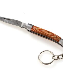 Koch Knives - Damascus Folder Key Chain - Brown
