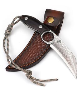 Koch Knives Handcrafted Self-Defense Damascus Claw with Fingerhole TL-Z008