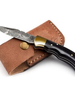 Koch Knives Handmade Damascus Steel Folder- Buffalo Horn - KK-FK-1011