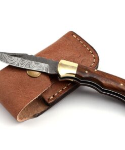 Koch Knives - Handmade Damascus Steel Folder- Rosewood - MB-FK-1012