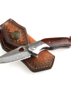 Koch Knives Premium Stainless Damascus Folding Knife KH2743