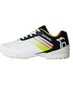 Kookaburra Cricket KC5 Rubber Shoes - White/Black/Yellow - UK 2