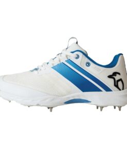 Kookaburra Cricket Spike Shoes - White/Blue - UK 11