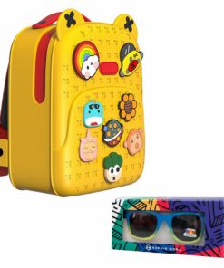 Koool Kids Cute Animal Backpack Bundle Sophie Moda Children Sunglasses - Yellow