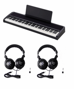Korg B2 Digital Piano with Two Pairs of Headphones - Black