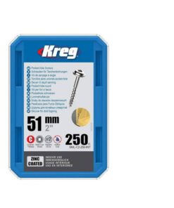 KREG Zinc Pocket Hole Screws 51MM 2.00" #8 Coarse Thread MX LOC 250CT