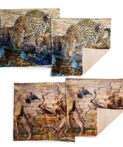 Kudu and Leopard Luxury Scatter Covers By Delene Lambert - Set of 4
