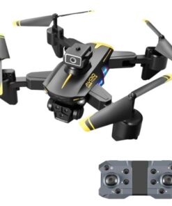KY605s - HD Trio Camera Drone With One Click Aerial Stunts - Black/Yellow