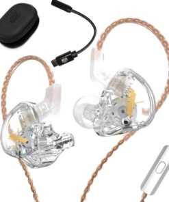 KZ EDX Crystal Earphones Earbuds Headphones + Mic, 32bit 384kHz DAC & Case
