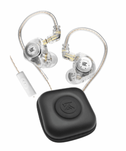KZ EDX Pro Dual Magnetic Dynamic Earbuds with HD Mic & Case - Transparent