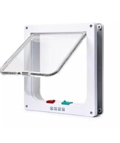 L-Pet Cat Flap 4 Way Locking Door - For Timber, Brick, Concrete & Glass