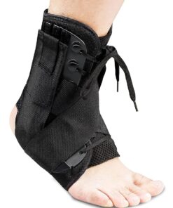 Laced Ankle Guards Support Brace Sports for Sprains & Injuries - M