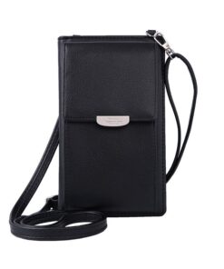 Ladies Black Cellphone and Money Bag (WAL-SJ006-BK)
