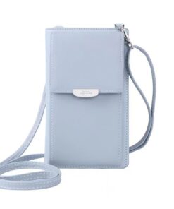 Ladies Blue Cellphone and Money Bag - WAL-SJ006-BL