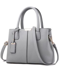Ladies Elegant Grey Classic Handbag (HB-DS463-GR)