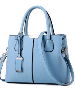 Ladies Elegant Light Blue Classic Handbag (HB-DS463-LBL)