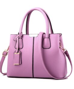 Ladies Elegant Purple Classic Handbag (HB-DS463-PU)