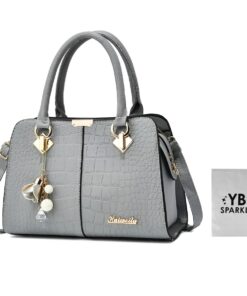 Ladies Handbag Crossbody Pu Leather Bag and Sparkle Storage Bag