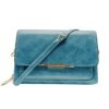 Ladies Multi Compartment Crossbody Sling Handbag - Blue