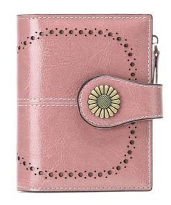 Ladies Portable Leather Wallet - Pink