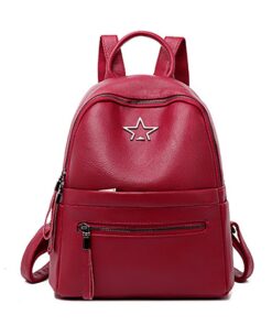 Ladies PU Backpack - BP-M226 - Red
