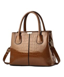 Ladies PU Shoulder Handbag - HB-SC803 - Brown