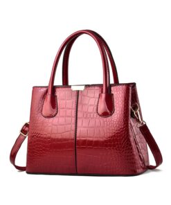 Ladies PU Shoulder Handbag - HB-SC803 - Red