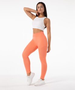 Ladies Seamless High Waist Leggings - Active Tights For Yoga Fitness Gym - M