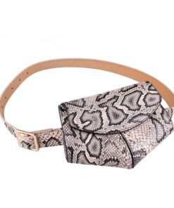 Ladies Stylish Waist Bag - WB-002 - SNAKE PINK
