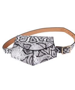 Ladies Stylish Waist Bag - WB-002 - SNAKE WHITE